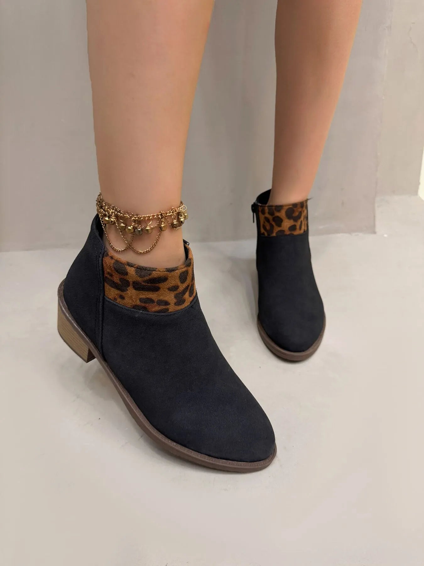 Leopard Block Heels Boots - Flip Flop Dynasty