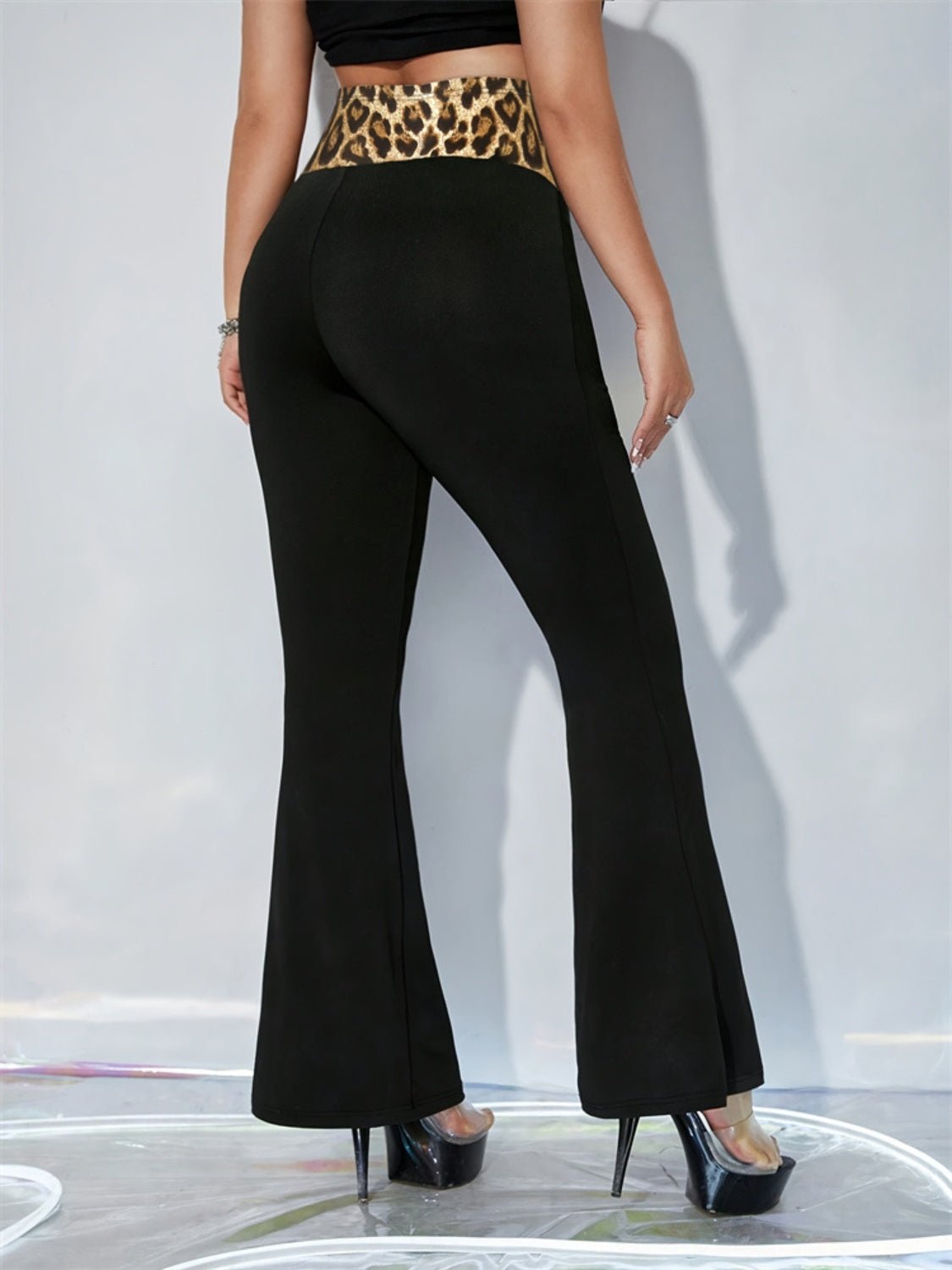 Leopard High Waist Flare Pants - Flip Flop Dynasty