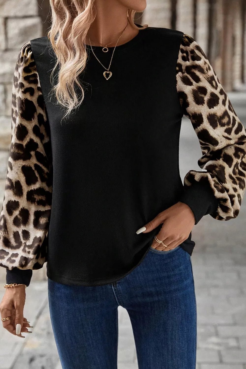 Leopard Long Sleeve Blouse - Flip Flop Dynasty