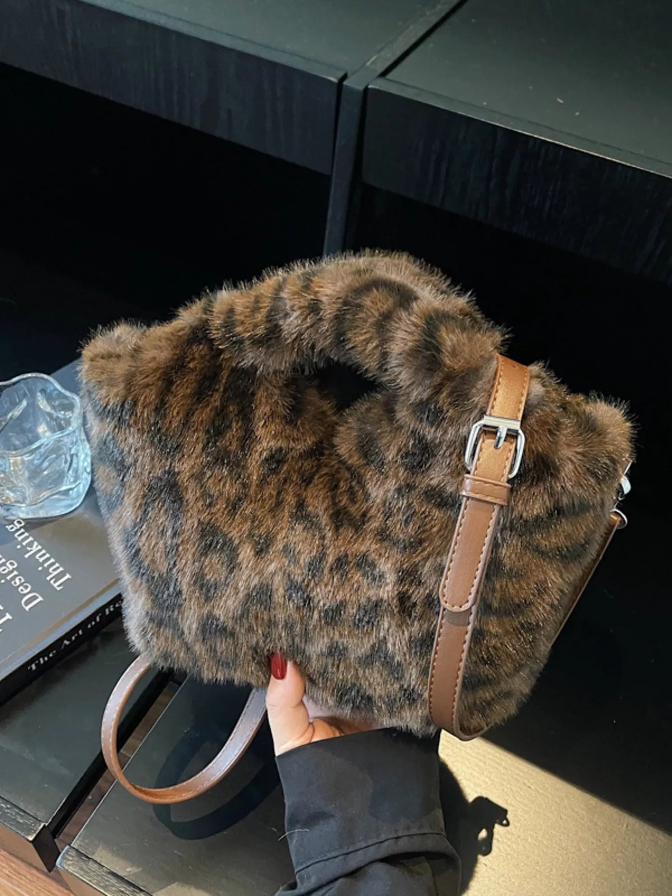 Leopard Plush Crossbody Bag - Flip Flop Dynasty