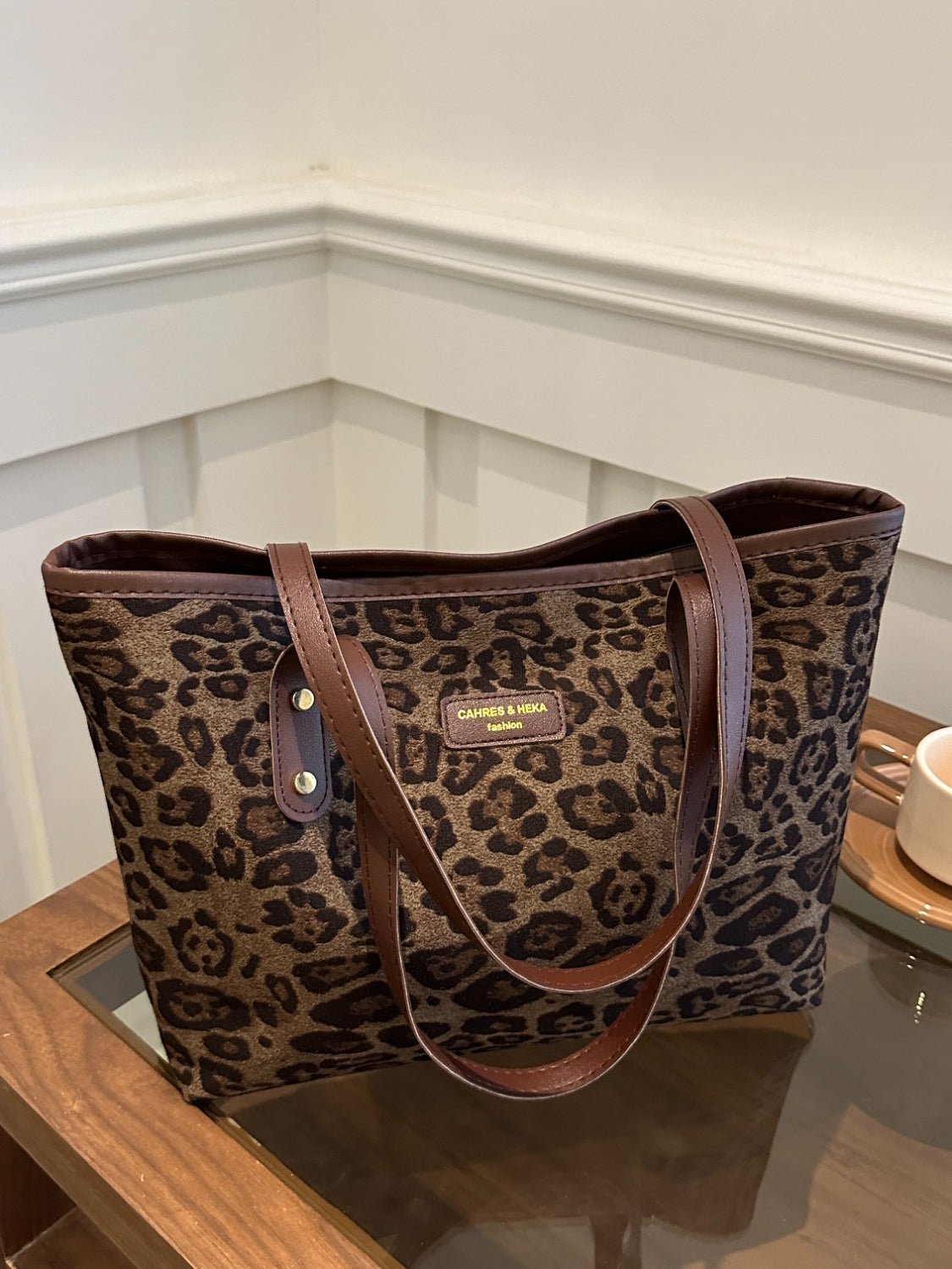 Leopard Polyester Tote Bag - Flip Flop Dynasty