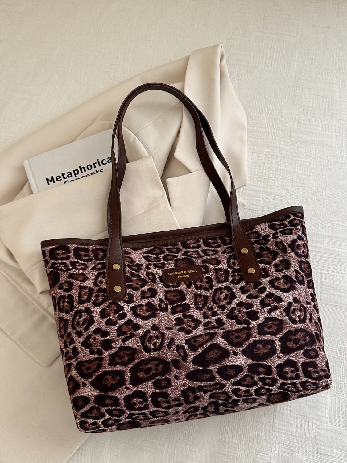 Leopard Polyester Tote Bag - Flip Flop Dynasty