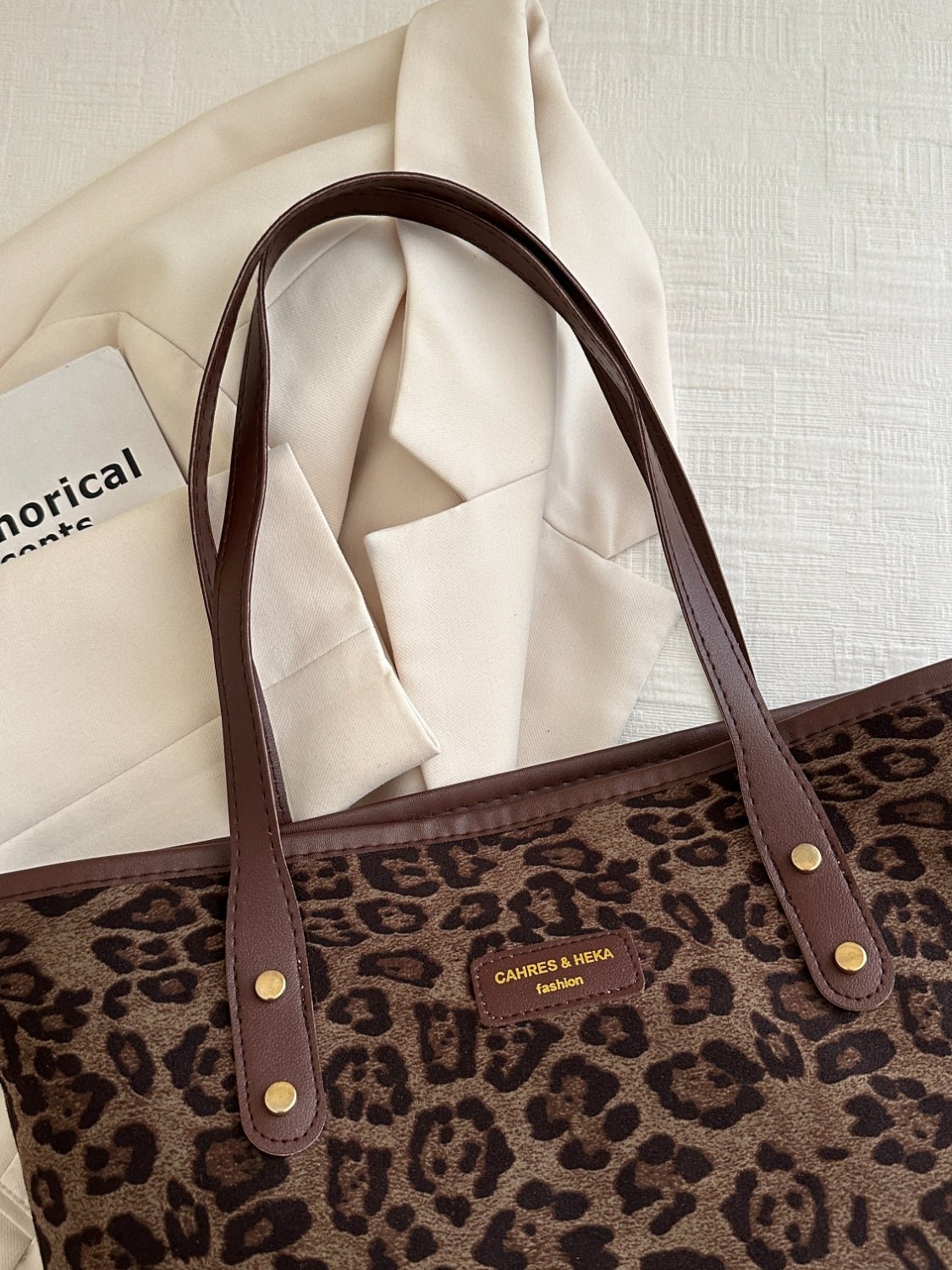 Leopard Polyester Tote Bag - Flip Flop Dynasty
