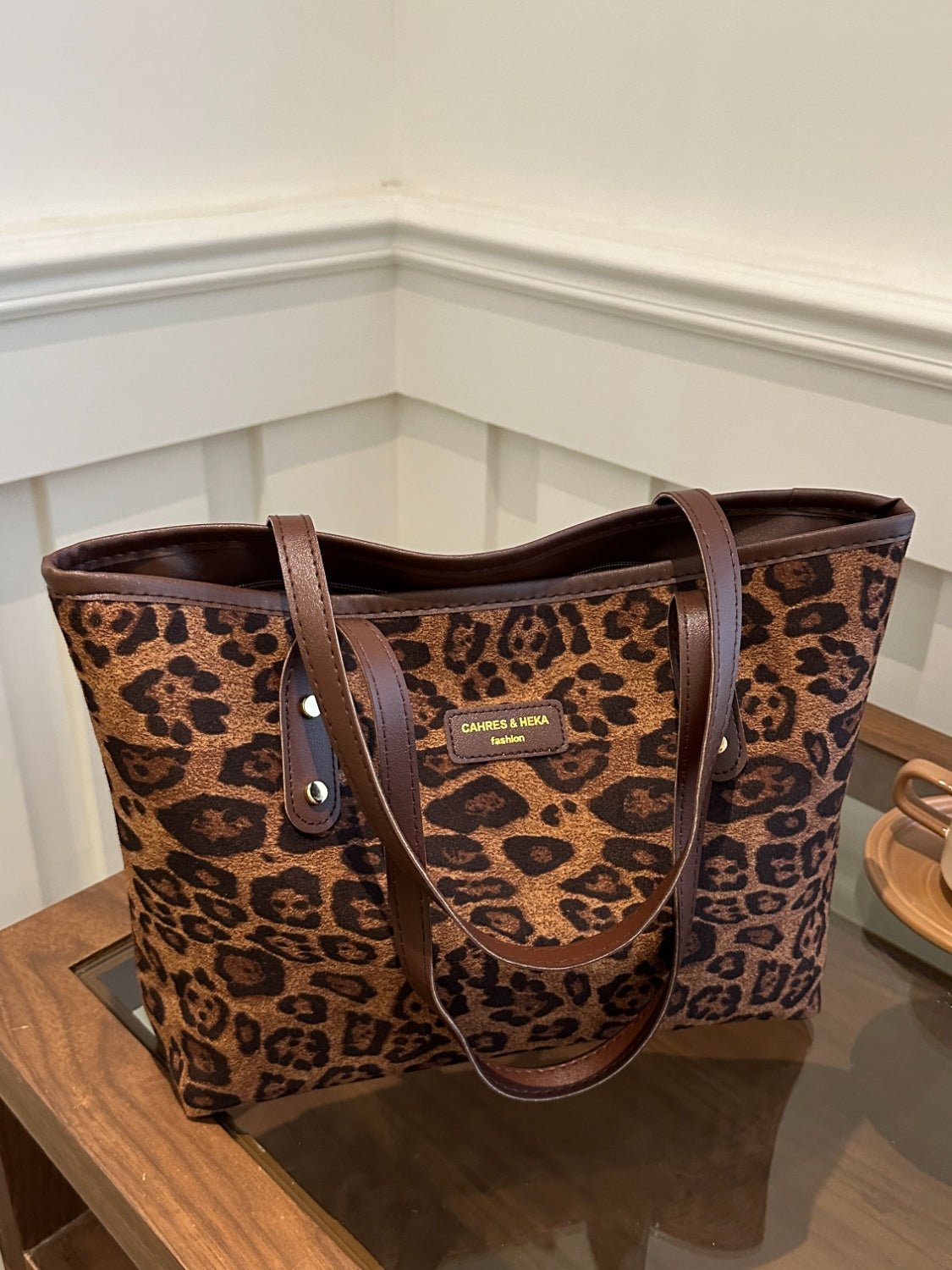 Leopard Polyester Tote Bag - Flip Flop Dynasty