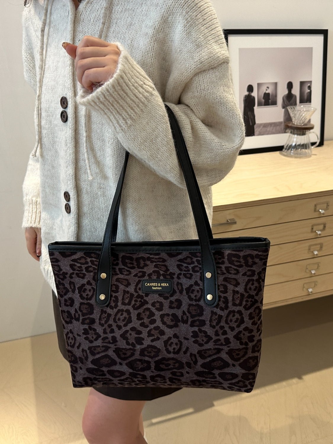 Leopard Polyester Tote Bag - Flip Flop Dynasty