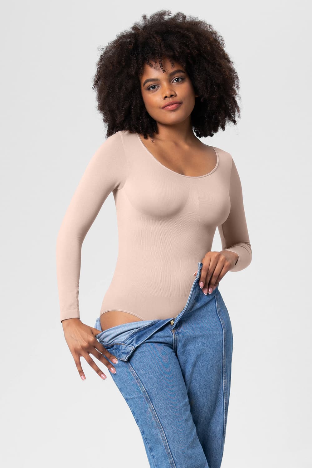Long Sleeve Shaping Bodysuit - Flip Flop Dynasty