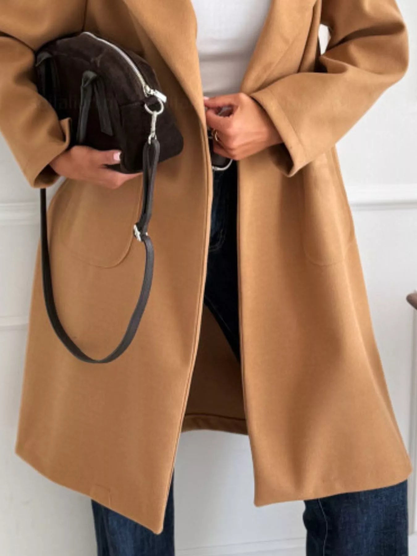 Long - Sleeve Single - Breasted Trench Coat - Flip Flop Dynasty