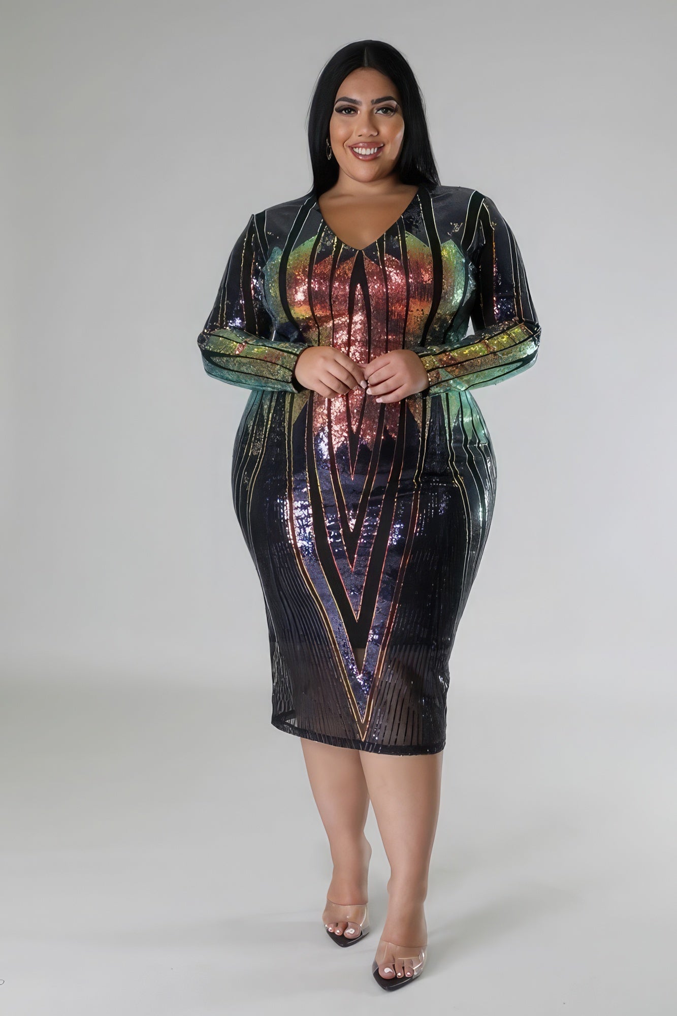 Long Sleeve Stretch Dress - Flip Flop Dynasty