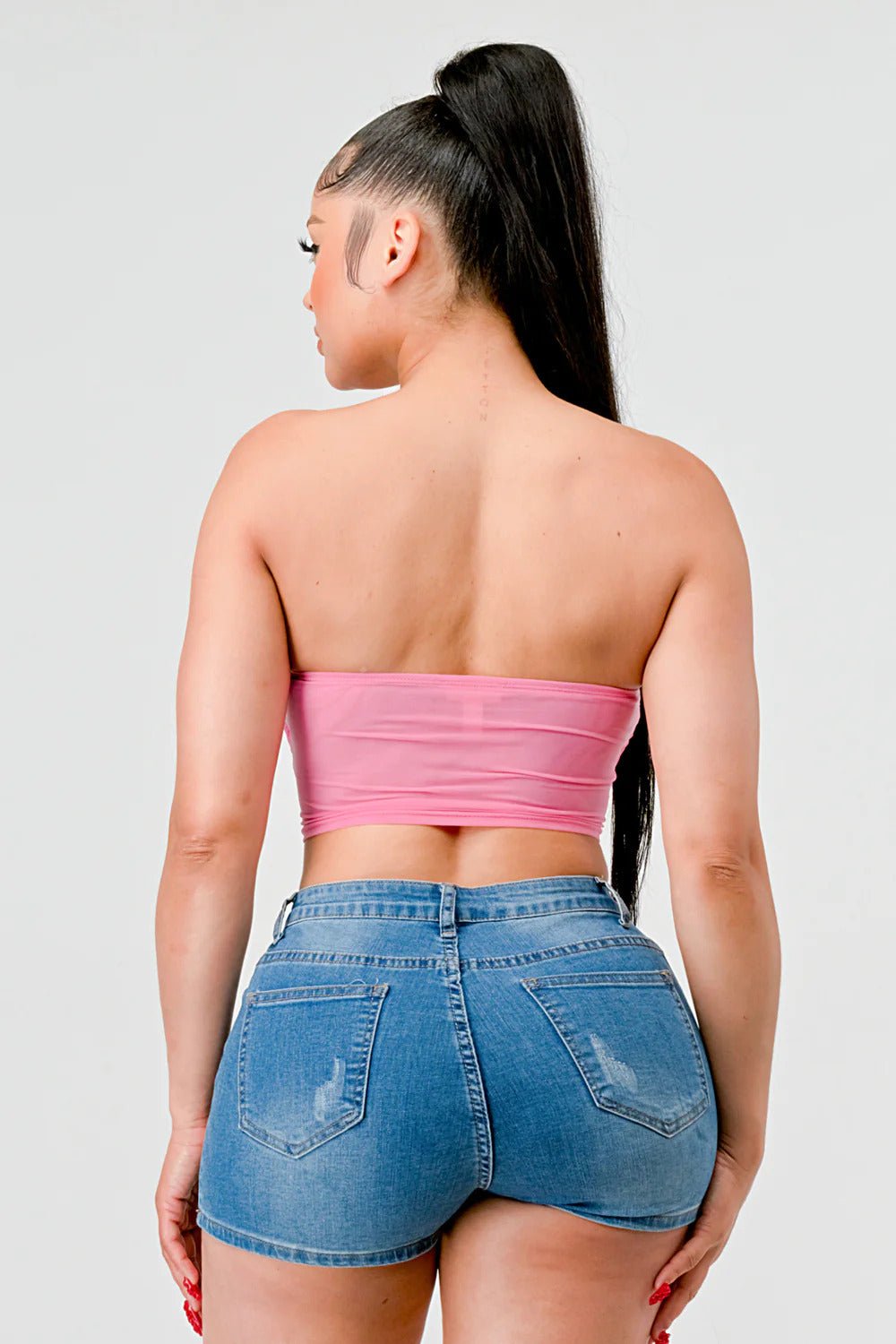 Luxe super stretch mesh layered corset bustier - Flip Flop Dynasty