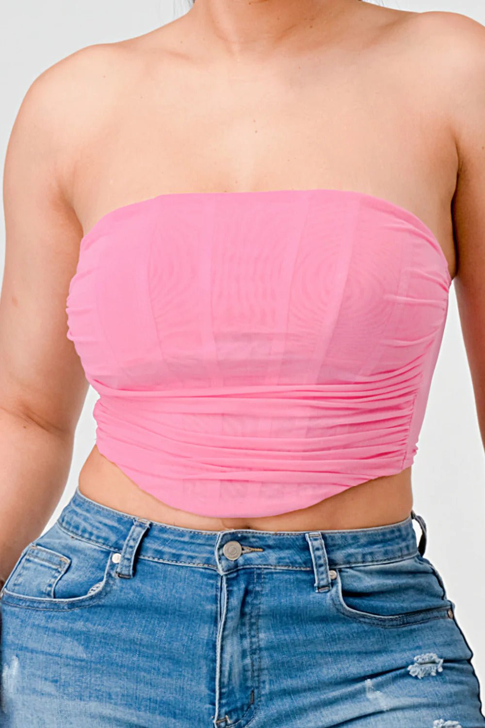 Luxe super stretch mesh layered corset bustier - Flip Flop Dynasty