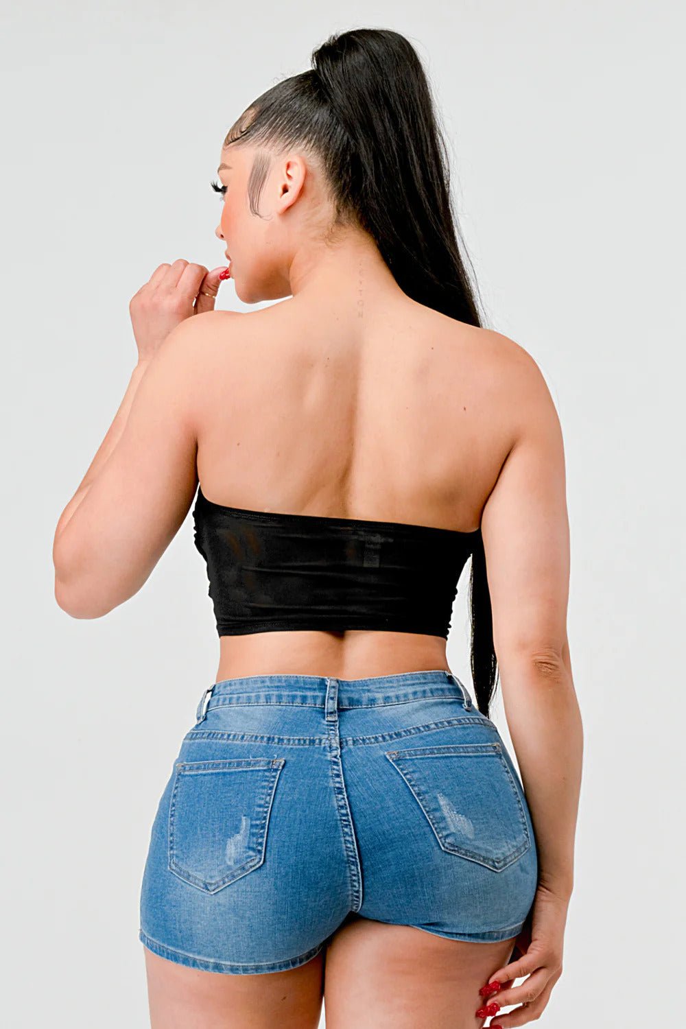 Luxe super stretch mesh layered corset bustier - Flip Flop Dynasty