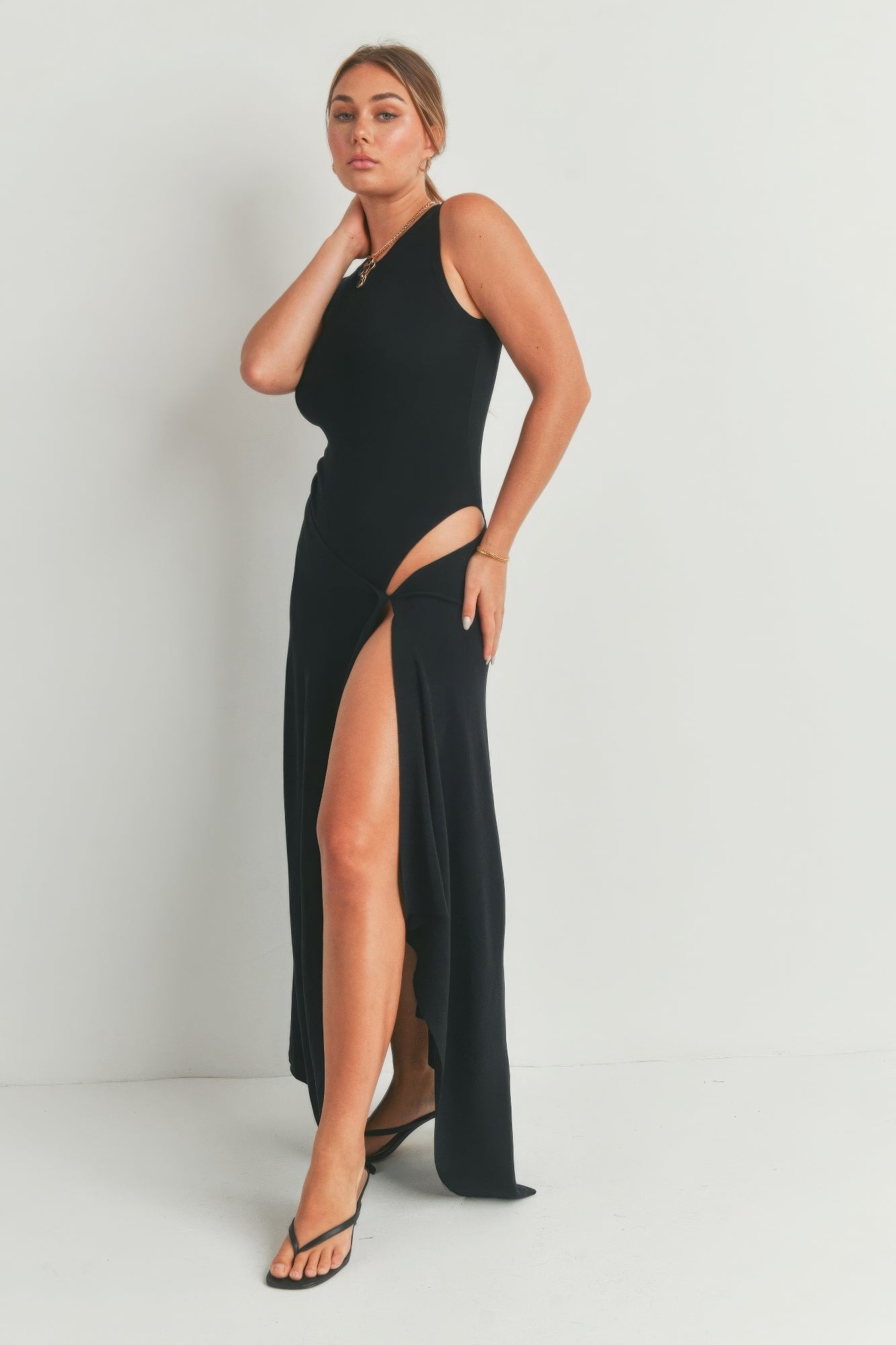 Maxi Dress With Slit - Flip Flop Dynasty