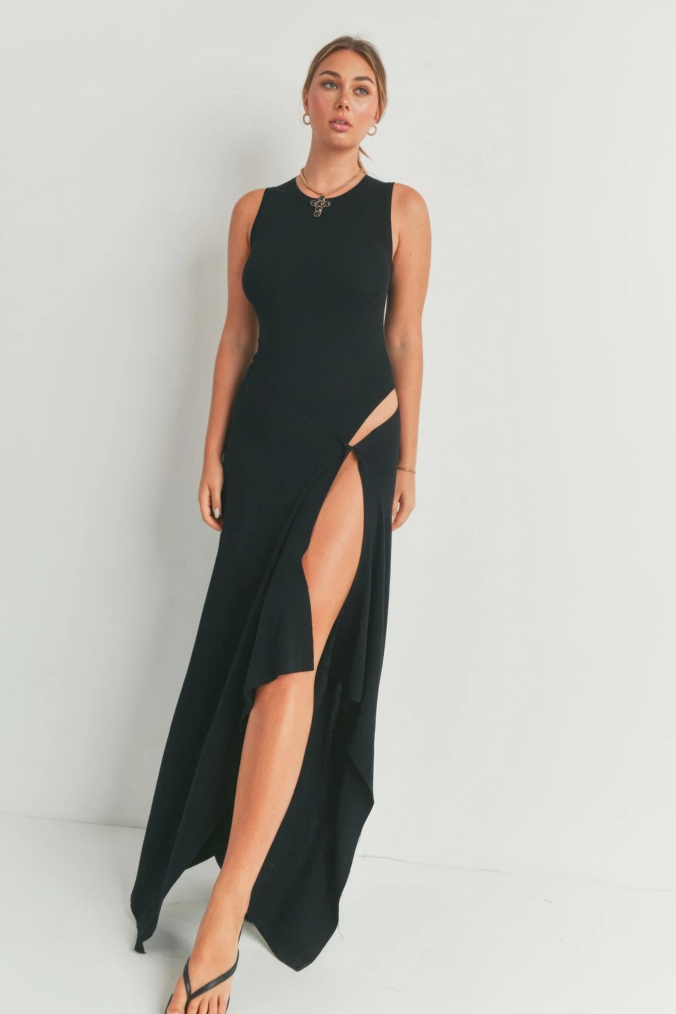 Maxi Dress With Slit - Flip Flop Dynasty
