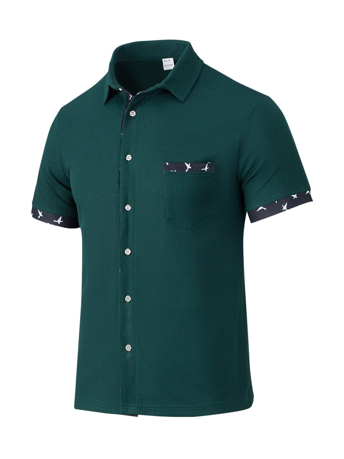Men's Full Size Casual Button Up Short Sleeve Shirt Plus Size - Flip Flop Dynasty