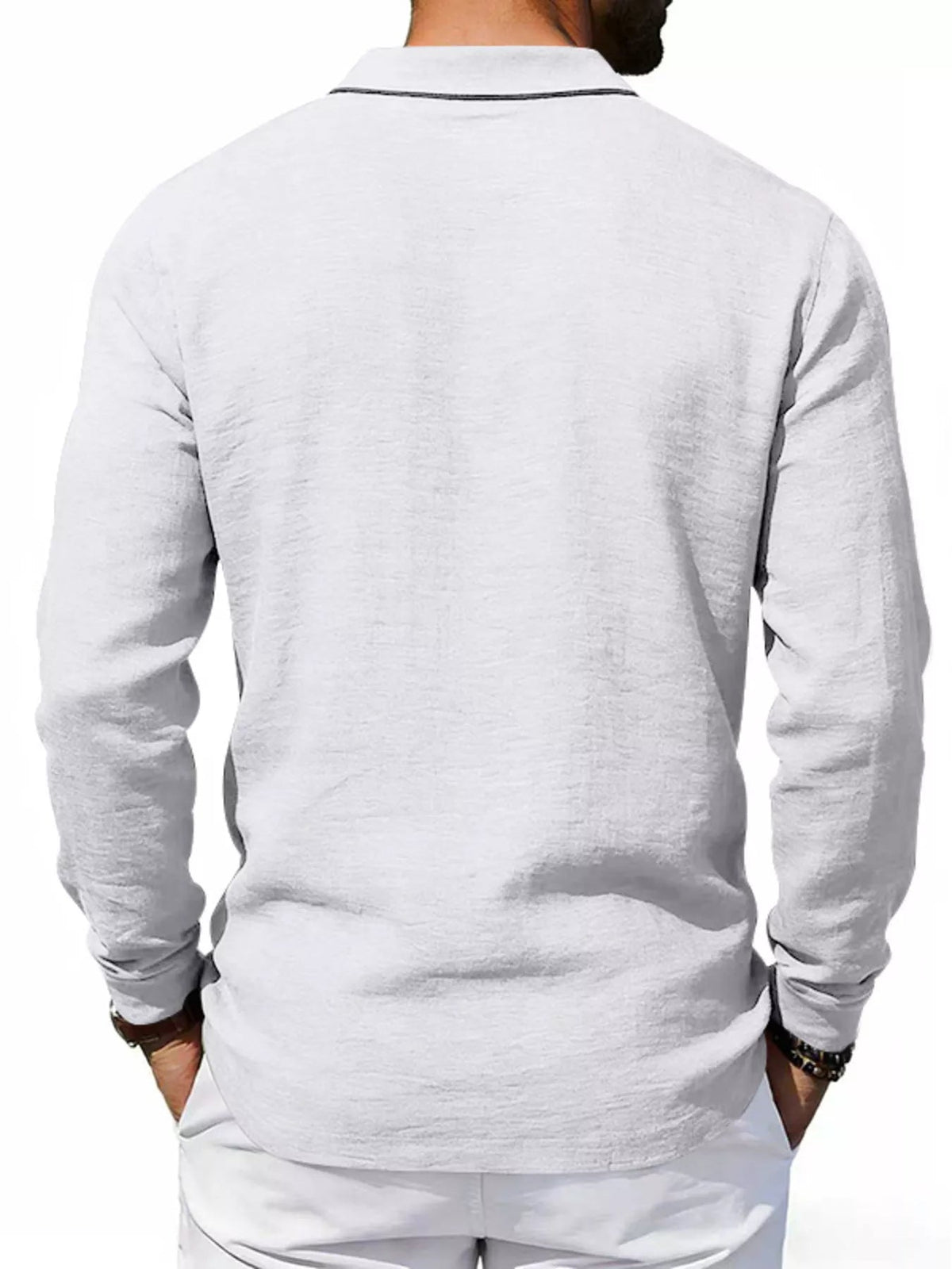 Men's Full Size Classic Long Sleeve Polo Plus Size - Flip Flop Dynasty