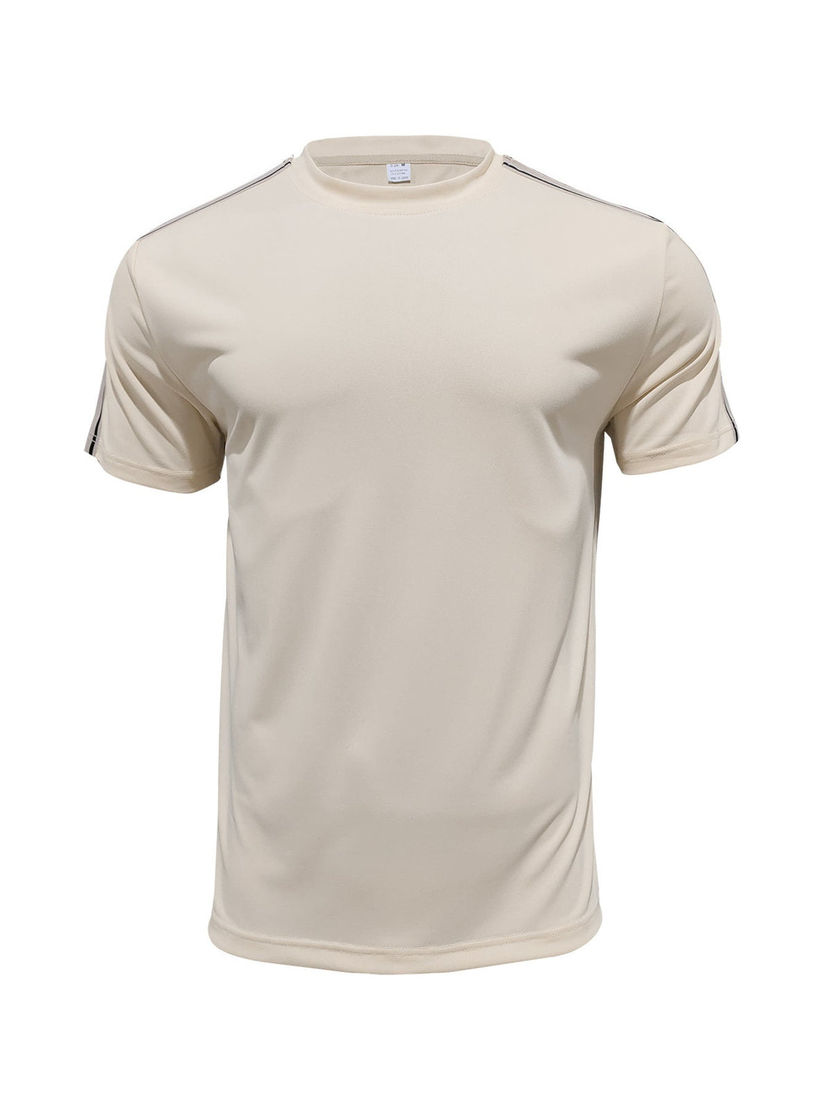 Men's Full Size Striped Shoulder Casual T-Shirt Plus Size - Flip Flop Dynasty