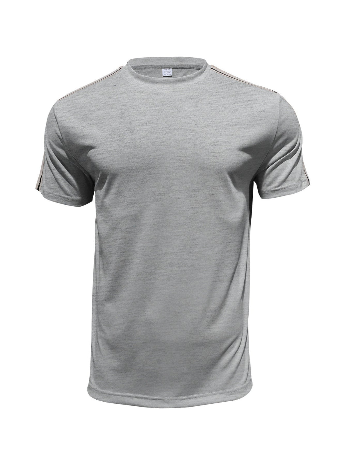 Men's Full Size Striped Shoulder Casual T-Shirt Plus Size - Flip Flop Dynasty