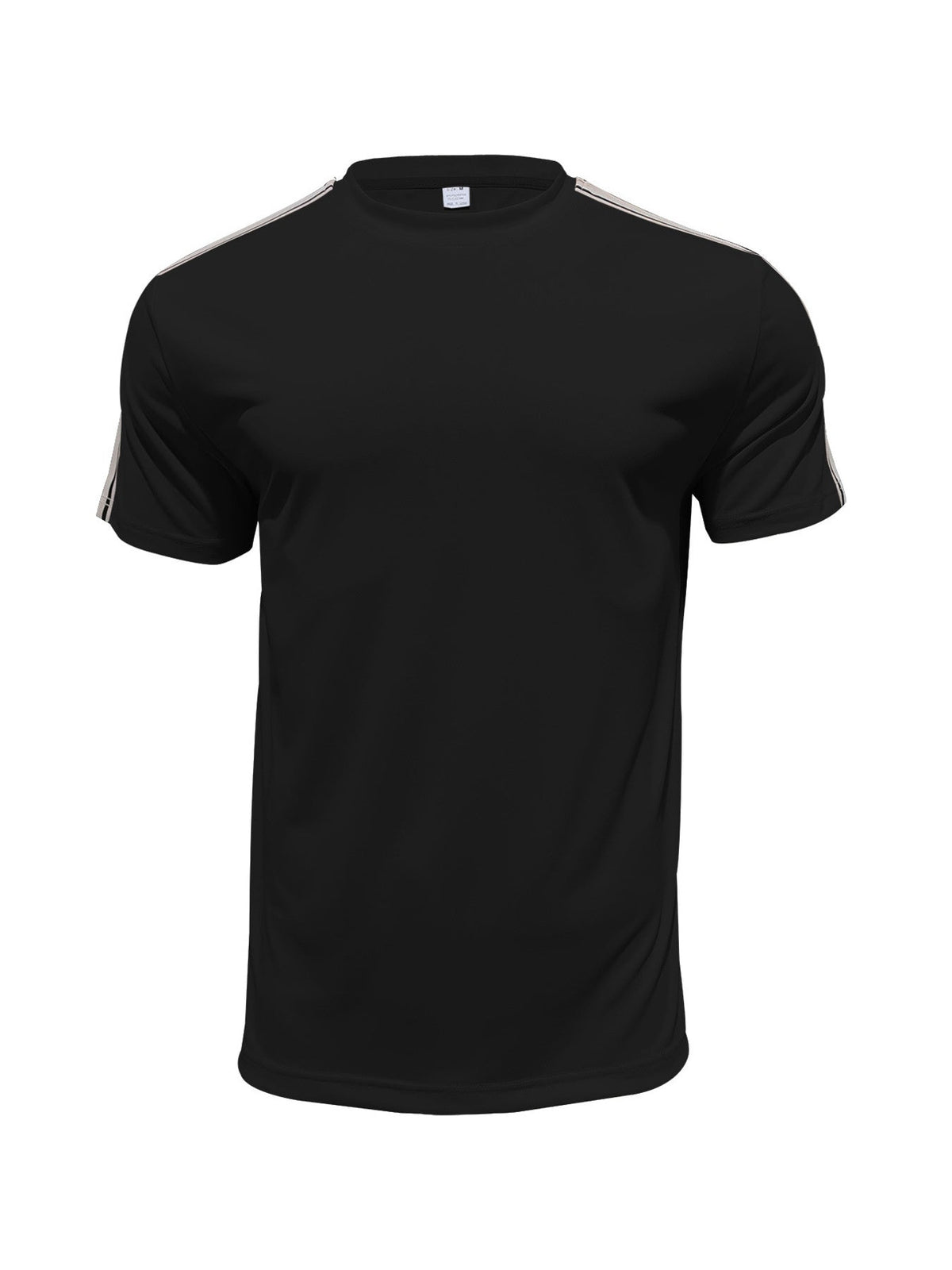 Men's Full Size Striped Shoulder Casual T-Shirt Plus Size - Flip Flop Dynasty