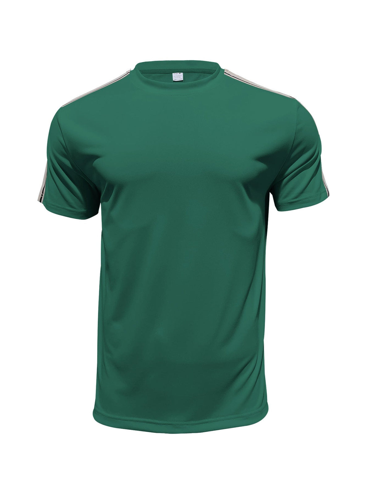 Men's Full Size Striped Shoulder Casual T-Shirt Plus Size - Flip Flop Dynasty