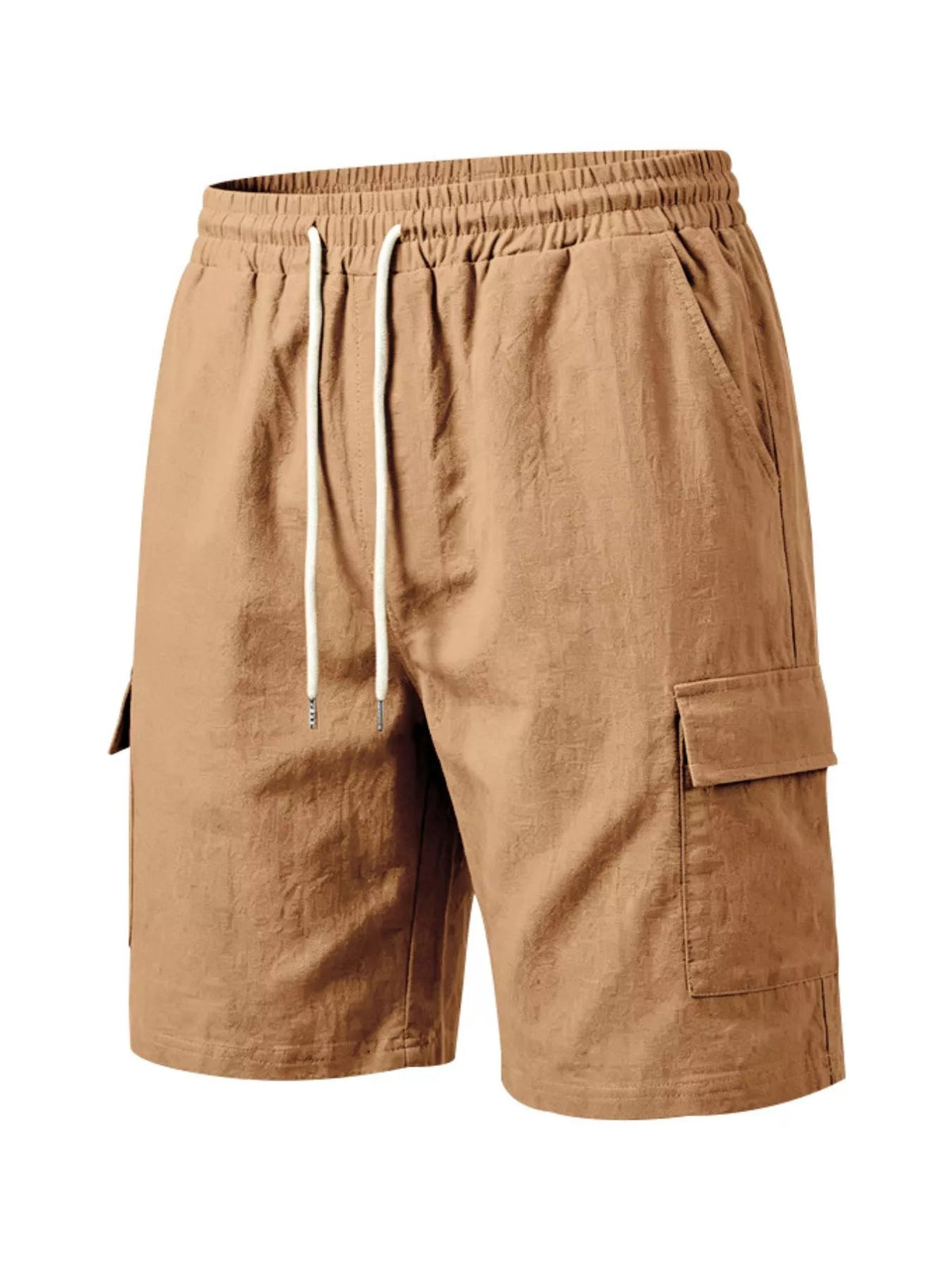 Men's Plus Size Casual Cargo Shorts with Drawstring Waist - Flip Flop Dynasty