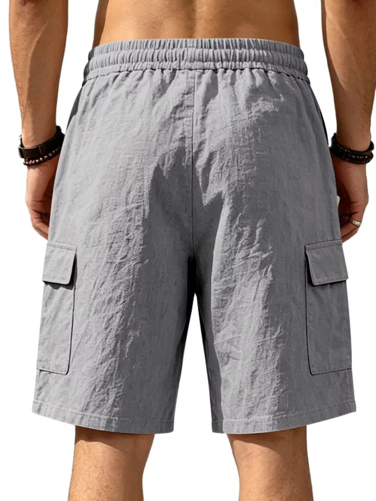 Men's Plus Size Casual Cargo Shorts with Drawstring Waist - Flip Flop Dynasty