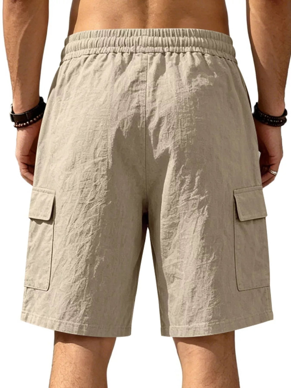 Men's Plus Size Casual Cargo Shorts with Drawstring Waist - Flip Flop Dynasty