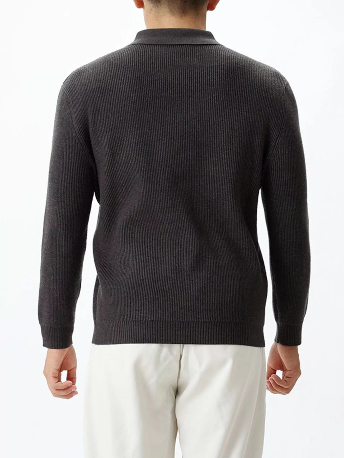 Men's Plus Size Ribbed Knit Quarter-Zip Sweater - Flip Flop Dynasty