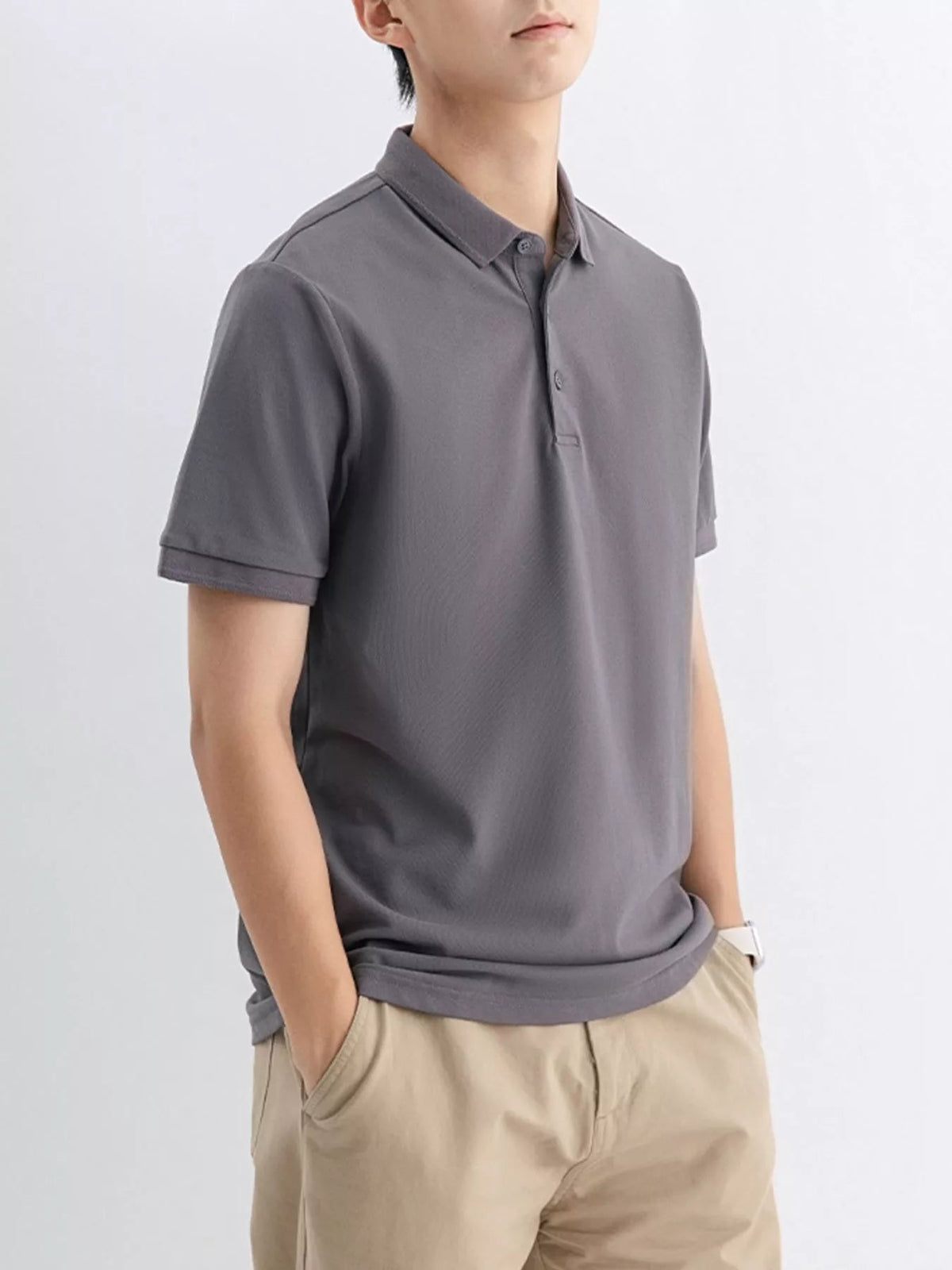 Men's Plus Size Solid Color Short Sleeve Polo - Flip Flop Dynasty