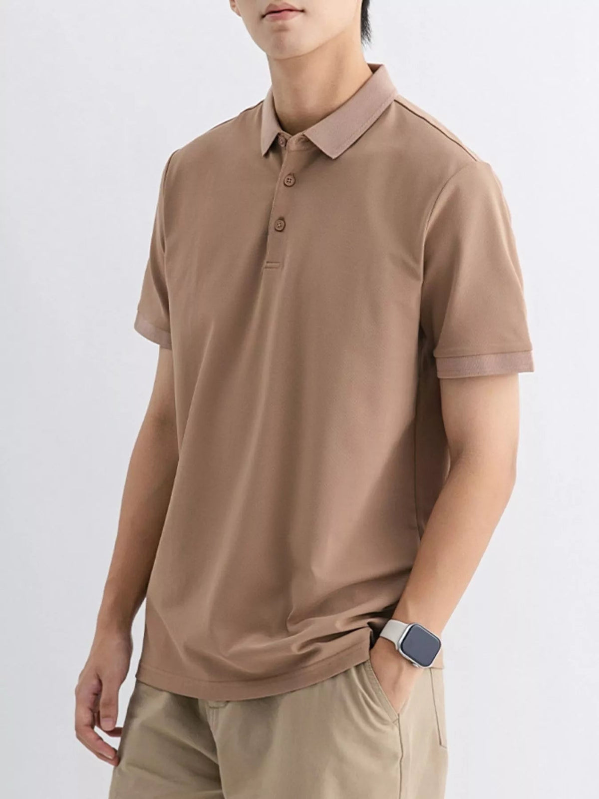 Men's Plus Size Solid Color Short Sleeve Polo - Flip Flop Dynasty