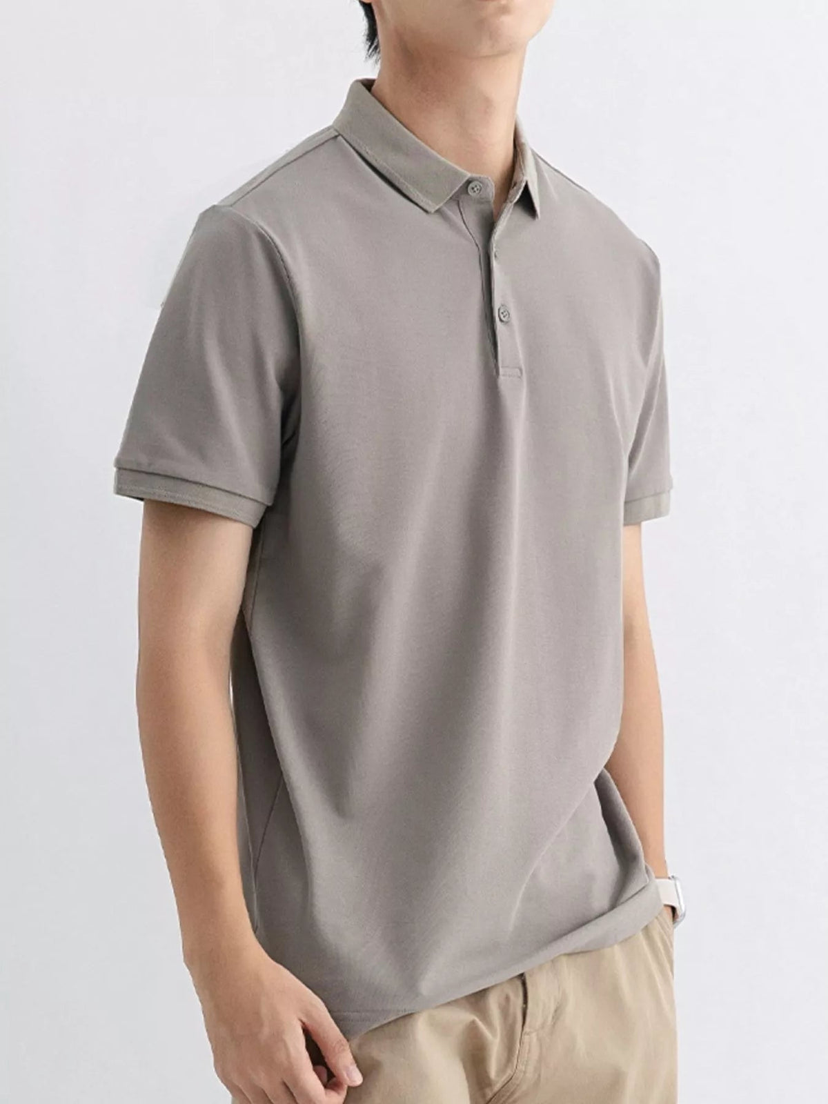 Men's Plus Size Solid Color Short Sleeve Polo - Flip Flop Dynasty