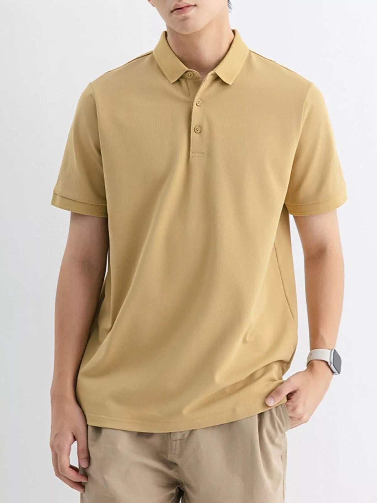 Men's Plus Size Solid Color Short Sleeve Polo - Flip Flop Dynasty