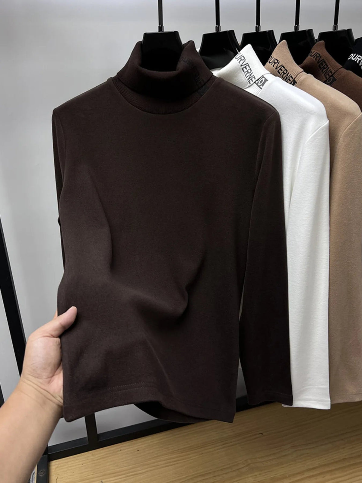 Men's Plus Size Turtleneck Long Sleeve Top - Flip Flop Dynasty