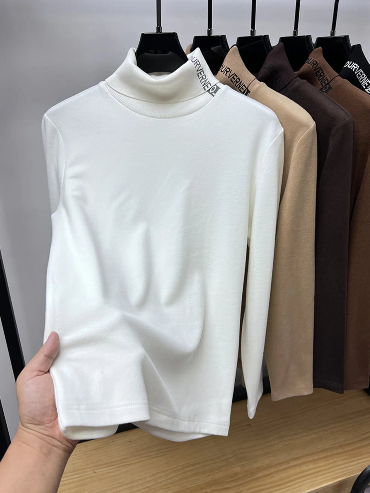 Men's Plus Size Turtleneck Long Sleeve Top - Flip Flop Dynasty