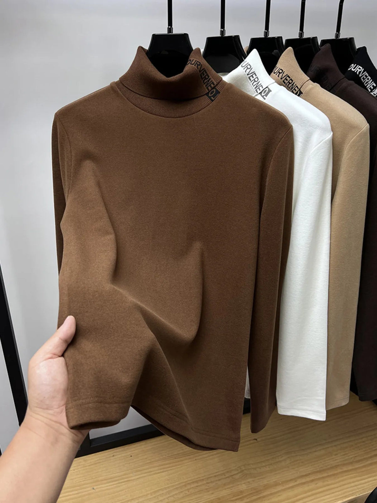 Men's Plus Size Turtleneck Long Sleeve Top - Flip Flop Dynasty