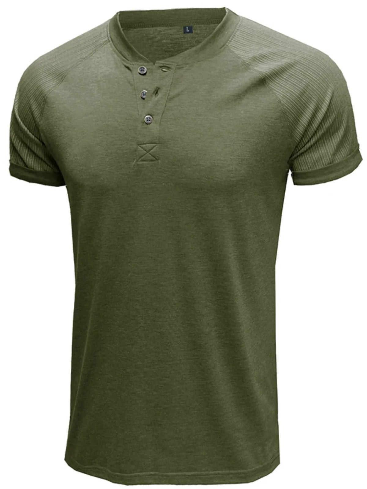 Men's Short Sleeve Henley Button Top - Flip Flop Dynasty