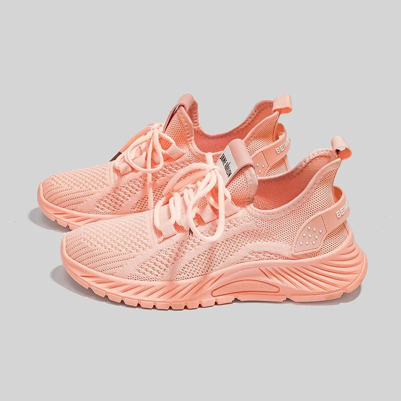 Mesh Lace - Up Platform Athletic Shoes - Flip Flop Dynasty