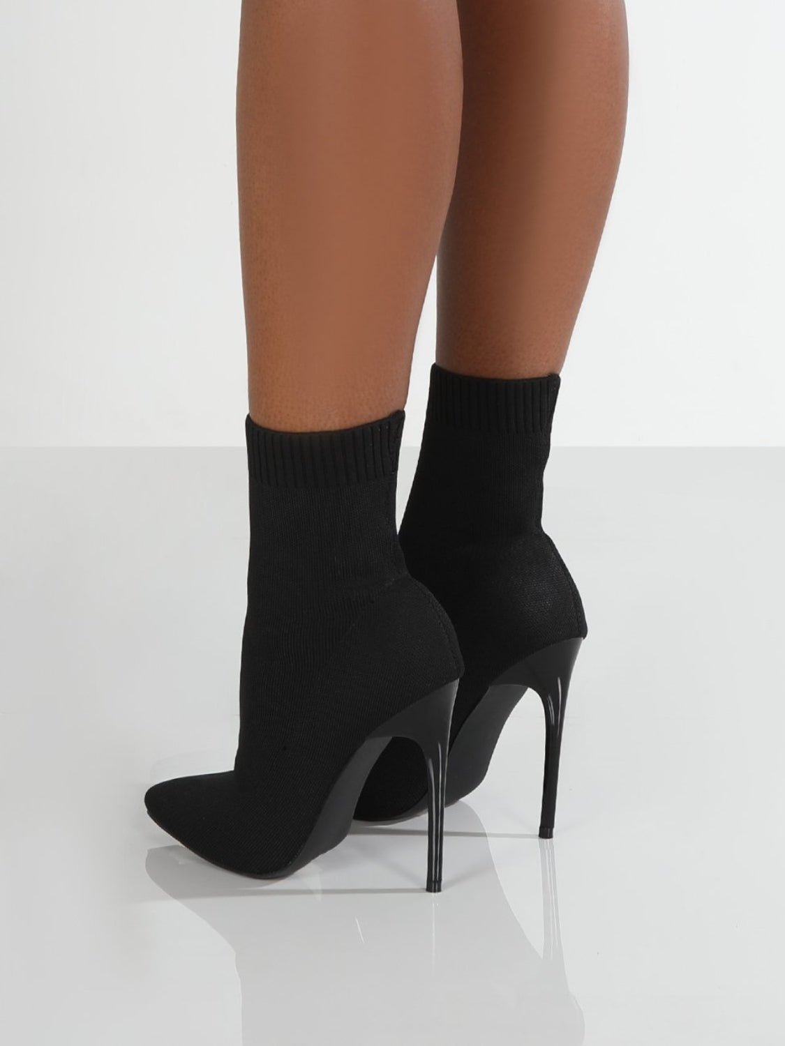 Mesh Point Toe Stiletto Boots - Flip Flop Dynasty