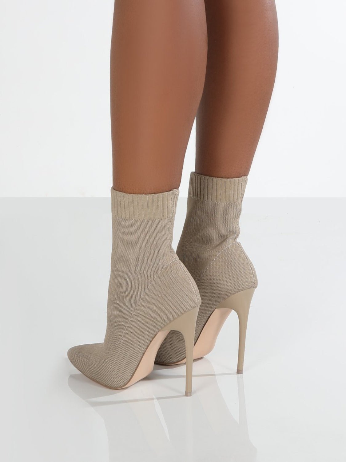 Mesh Point Toe Stiletto Boots - Flip Flop Dynasty