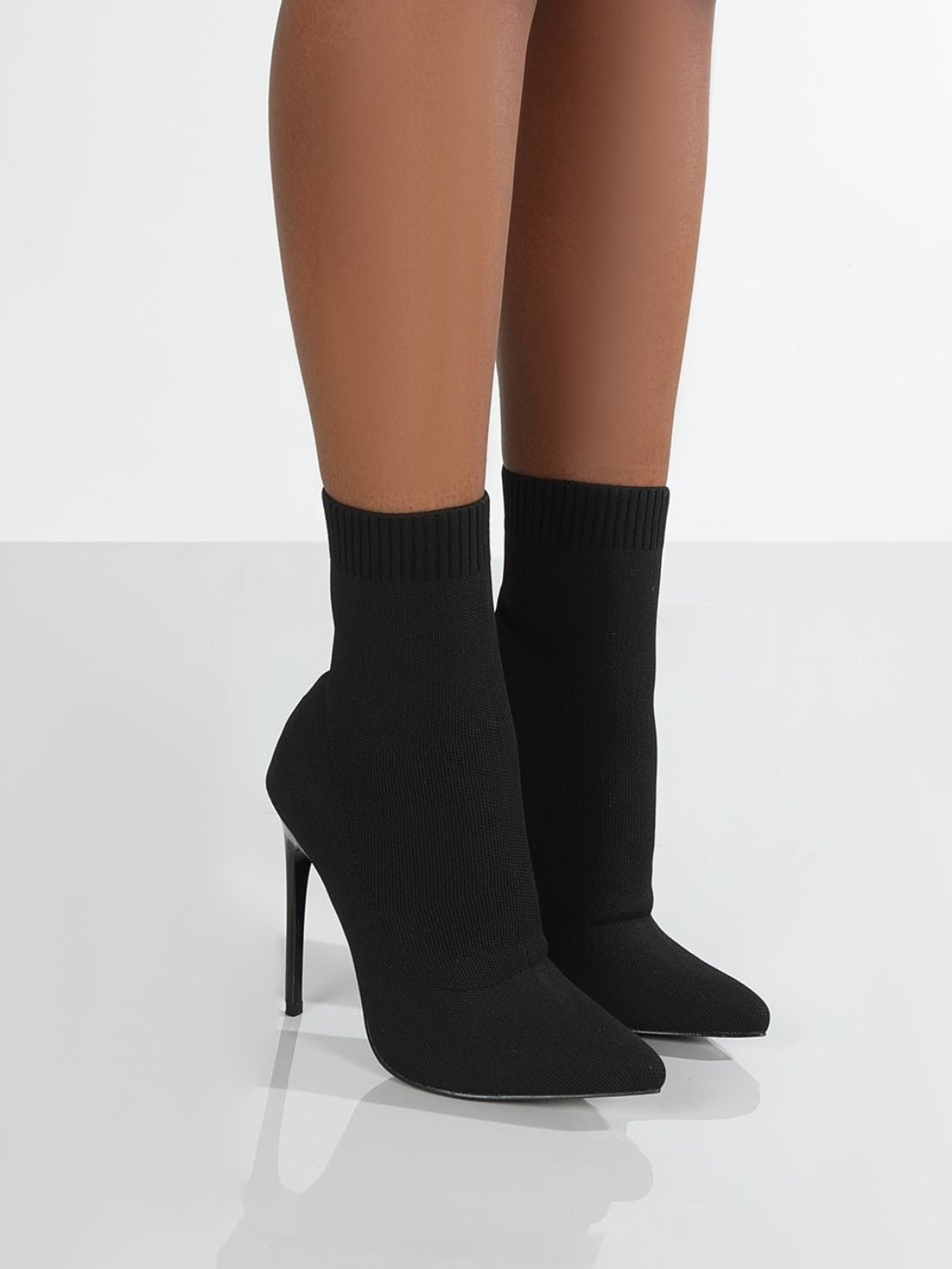 Mesh Point Toe Stiletto Boots - Flip Flop Dynasty