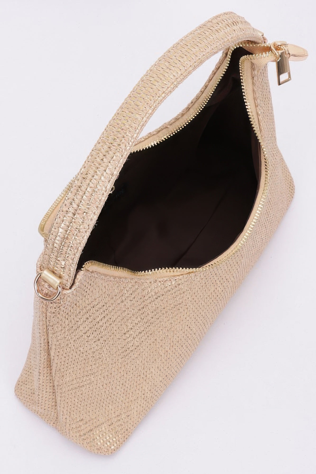 Metallic Faux Straw Hobo Bag - Flip Flop Dynasty
