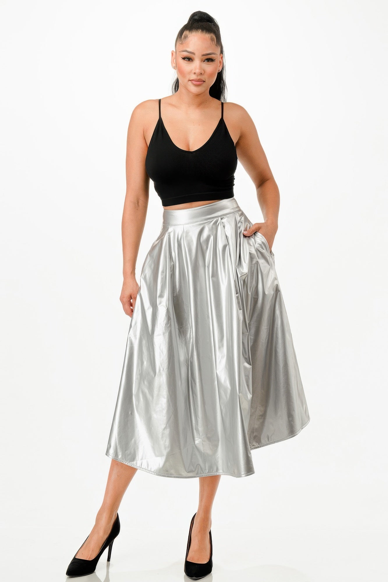 Midi Skirt With Pockets - Flip Flop Dynasty