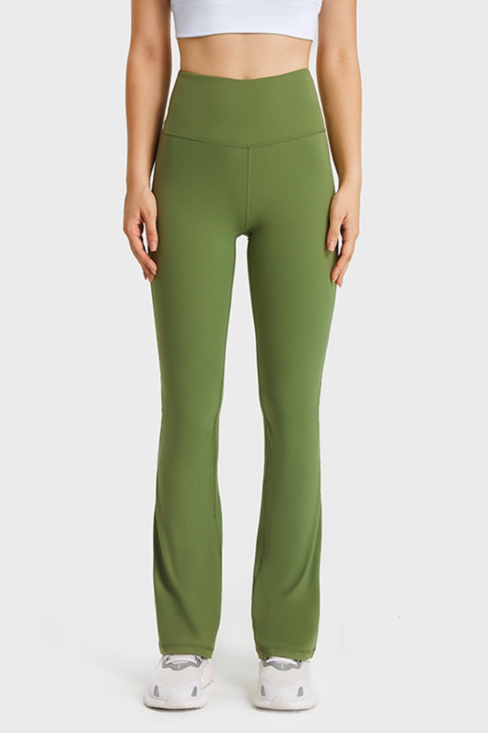 Millennia Elastic Waist Flare Yoga Pants - Flip Flop Dynasty