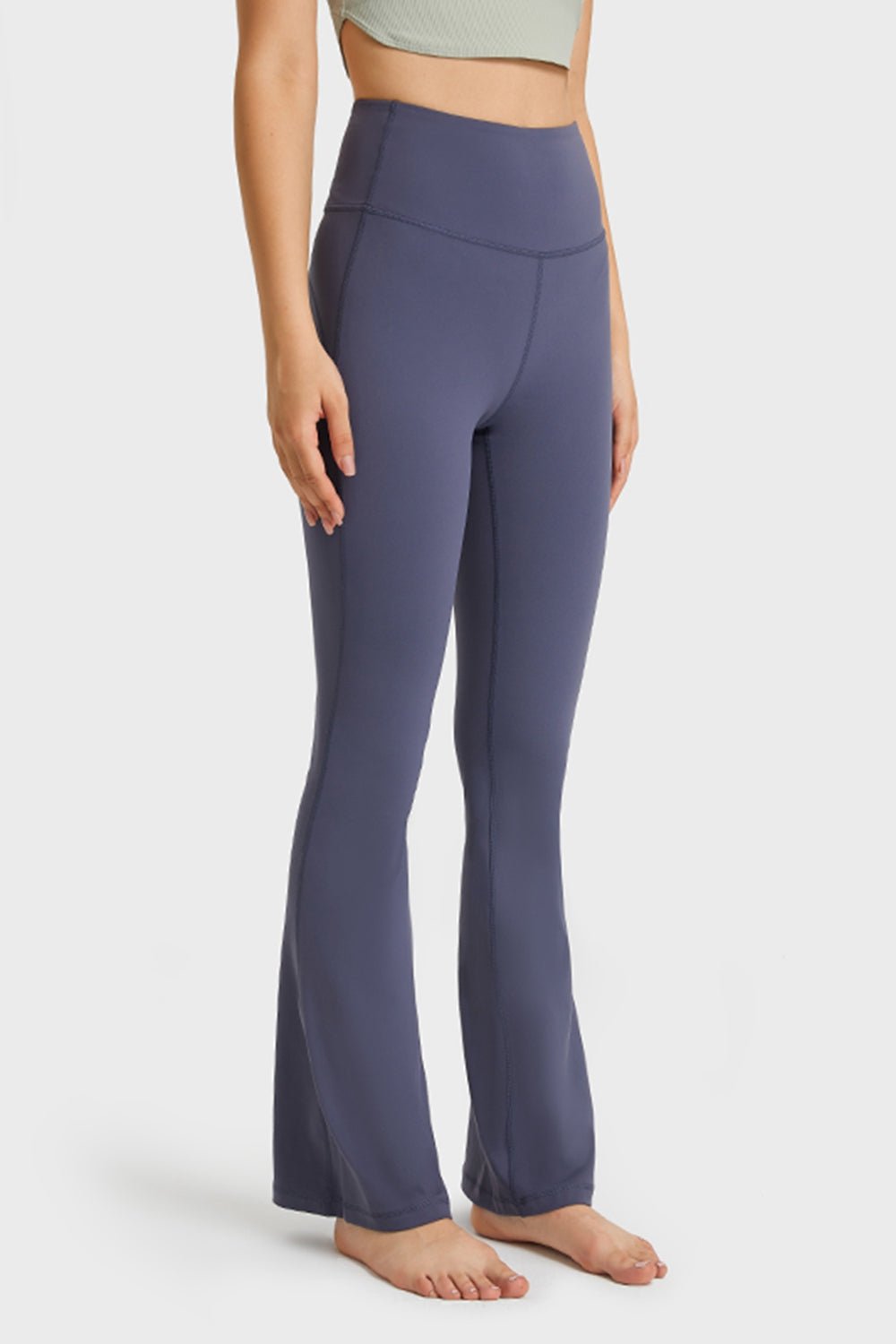 Millennia Elastic Waist Flare Yoga Pants - Flip Flop Dynasty