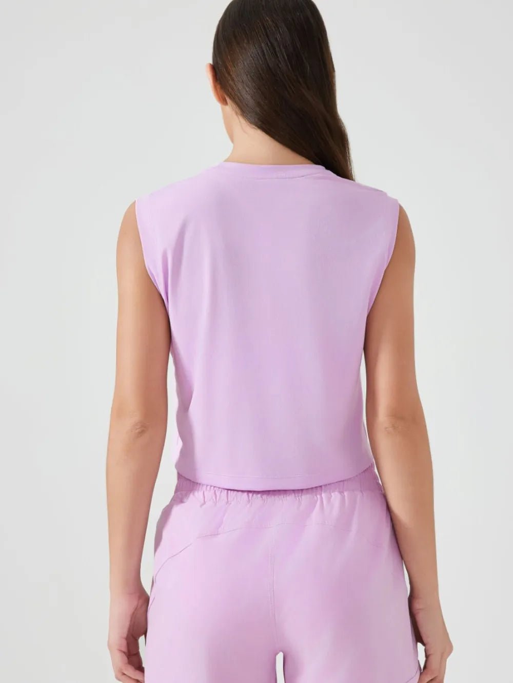 Millennia Round Neck Cropped Active Tank - Flip Flop Dynasty
