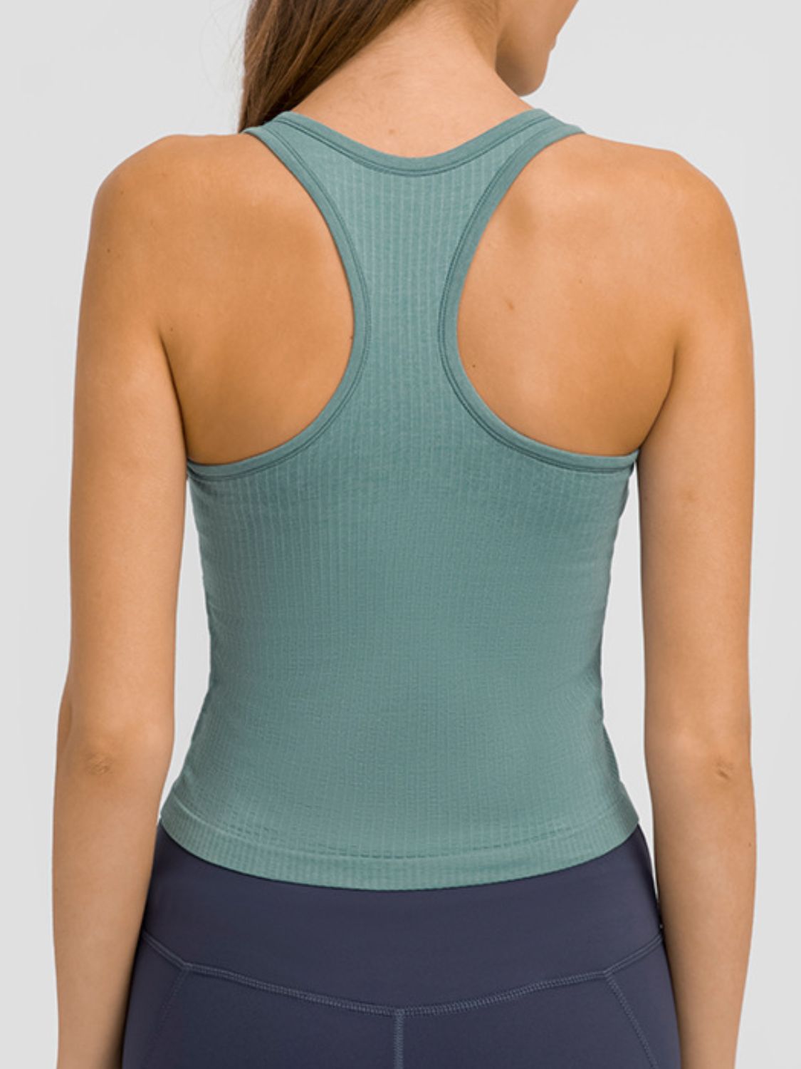 Millennia Round Neck Racerback Active Tank - Flip Flop Dynasty