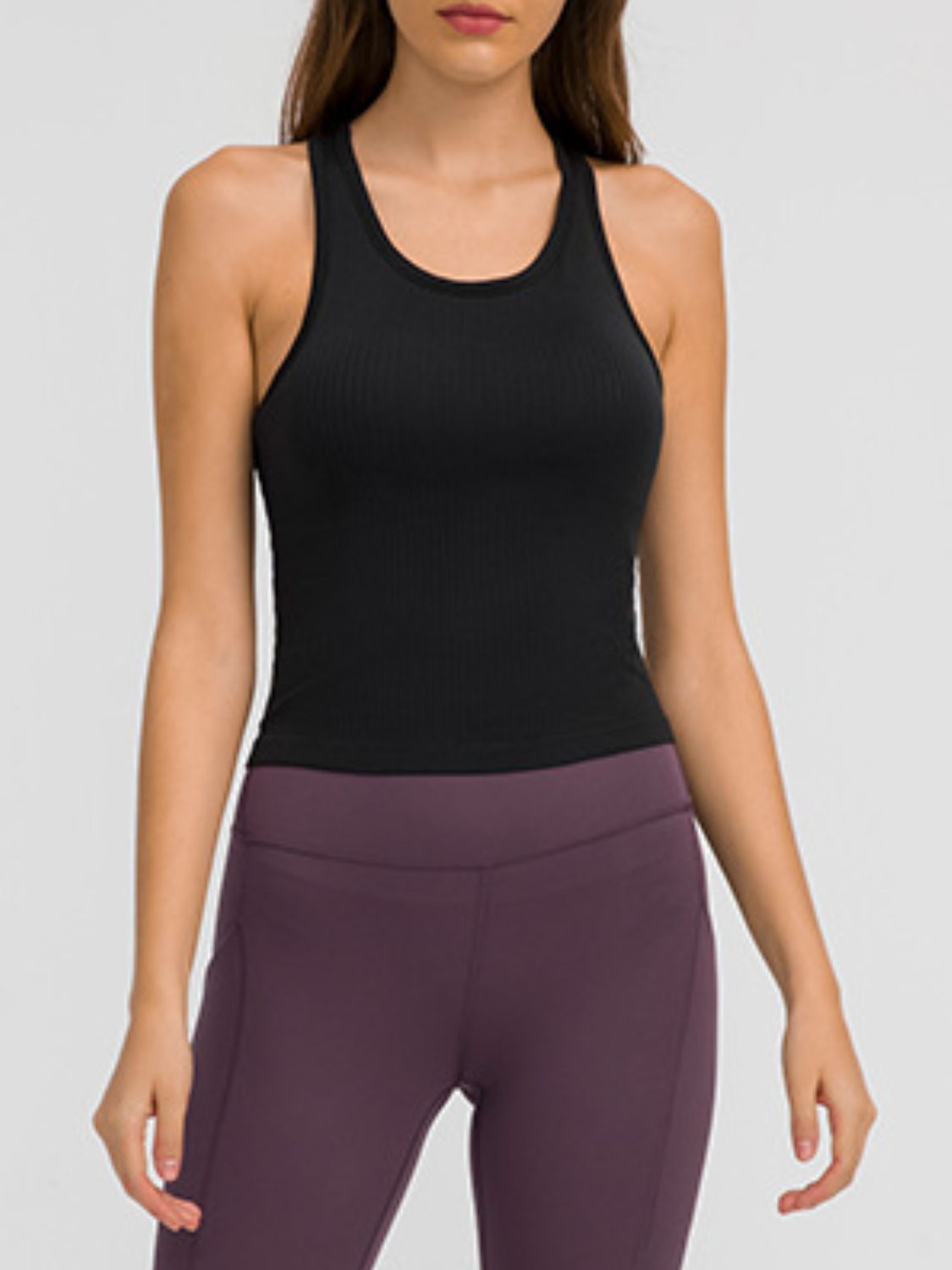 Millennia Round Neck Racerback Active Tank - Flip Flop Dynasty