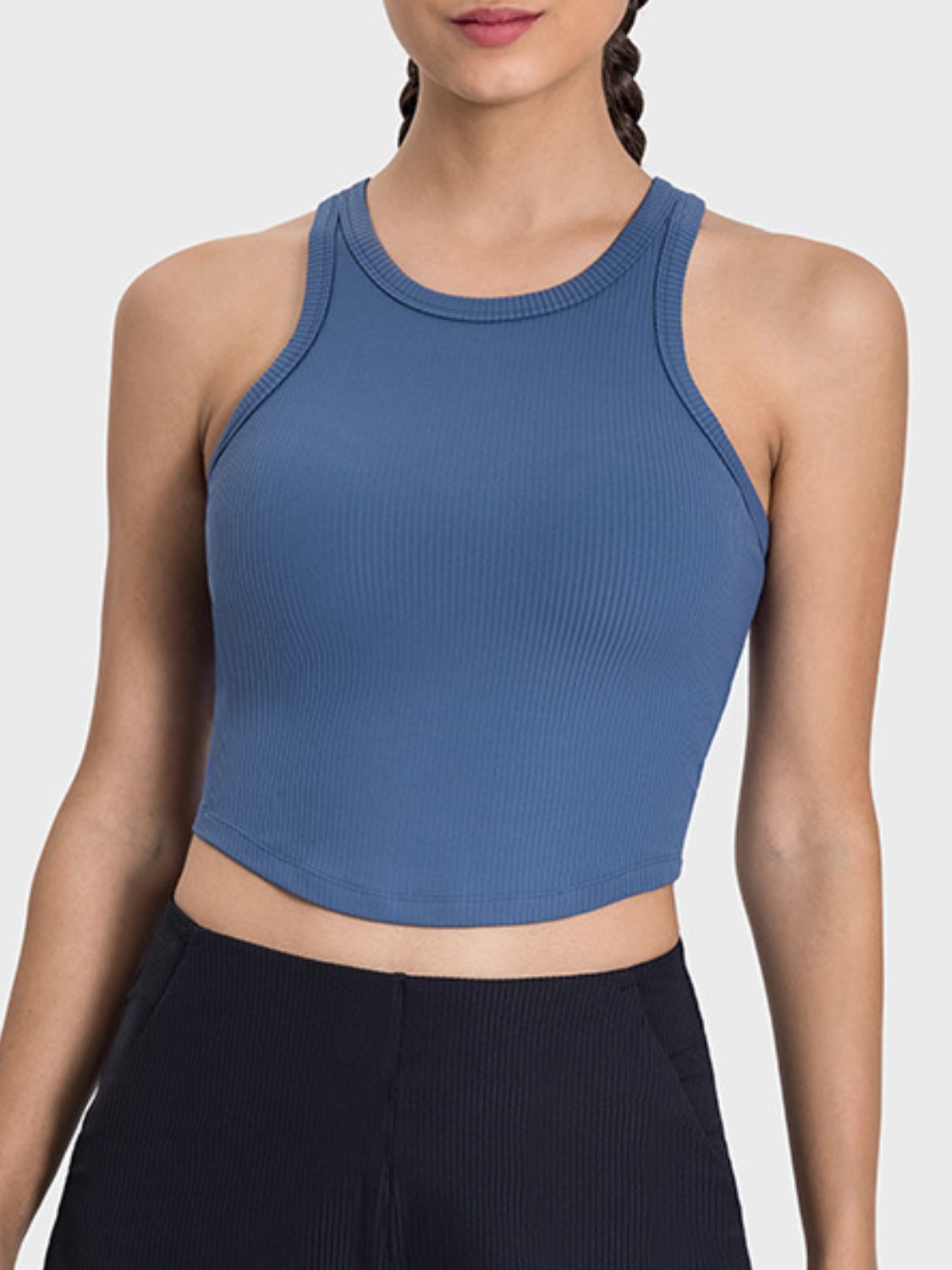 Millennia Round Neck Racerback Active Tank - Flip Flop Dynasty