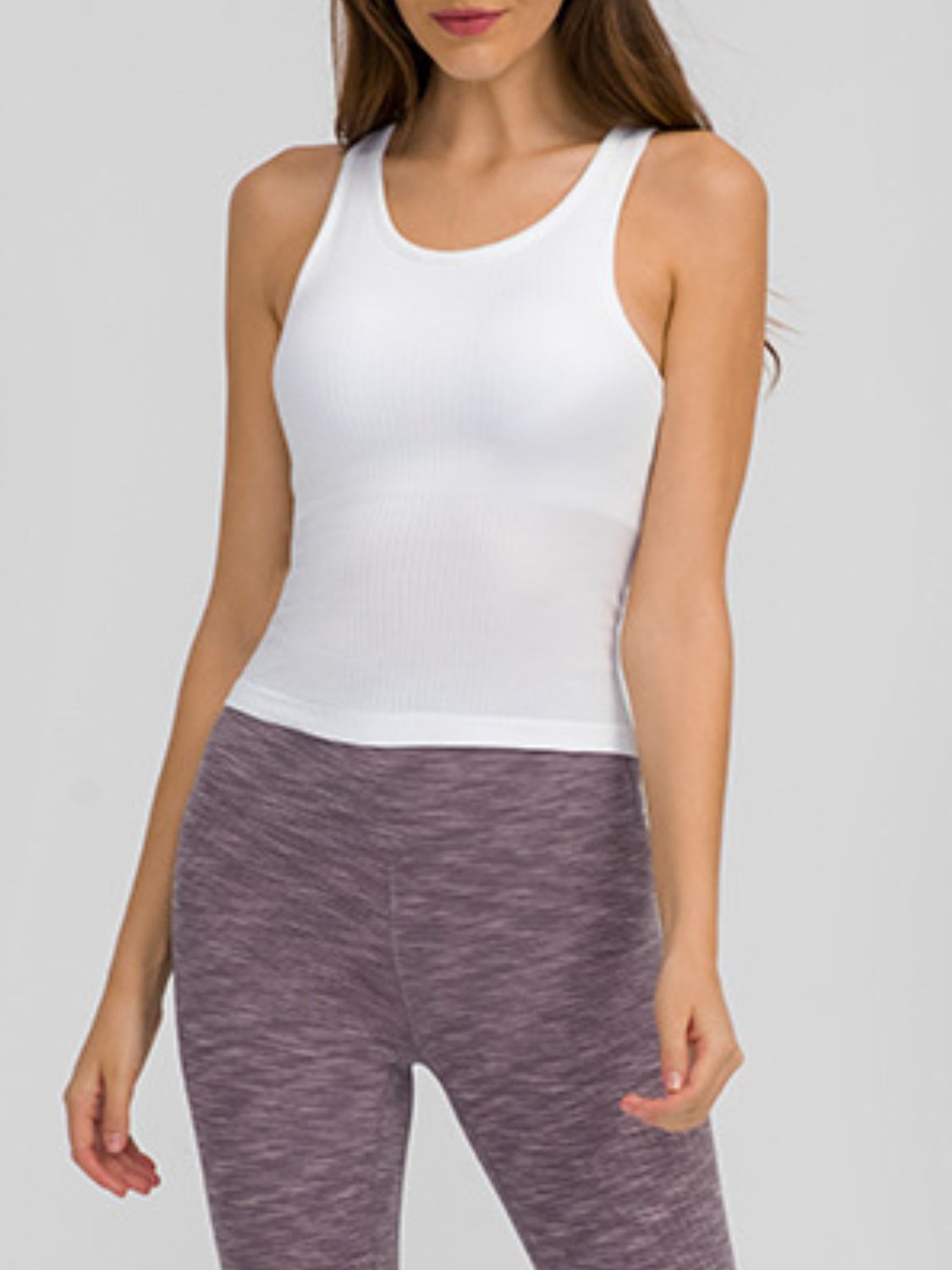 Millennia Round Neck Racerback Active Tank - Flip Flop Dynasty