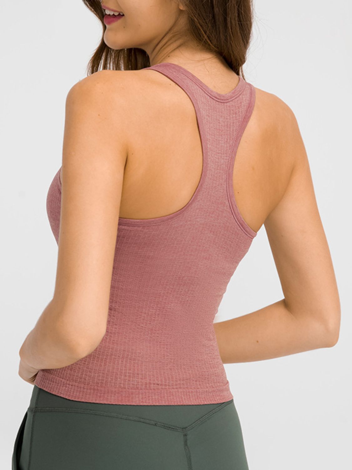 Millennia Round Neck Racerback Active Tank - Flip Flop Dynasty