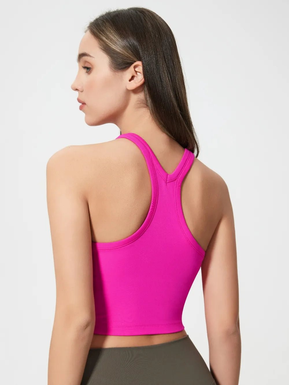 Millennia Scoop Neck Active Tank with Detachable Chest Pads - Flip Flop Dynasty